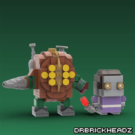 Lego Moc Big Daddy Little Sister Bioshock Brickheadz By