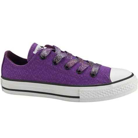 Converse Girls Purple All Star Oxford Lace Canvas Shoes 626149c