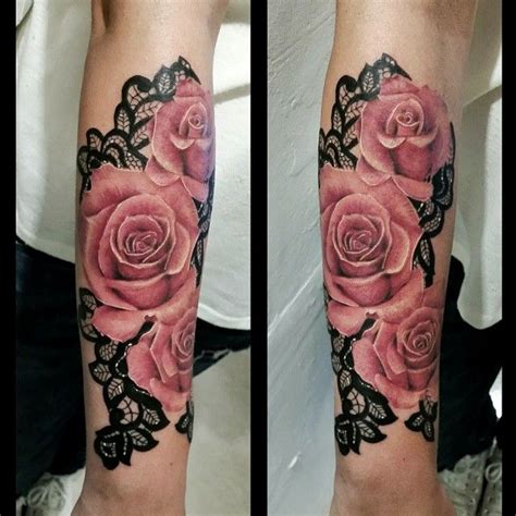 Lace Tattoo On Instagram Lace Tattoo Rose Tattoos Rose