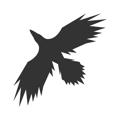 Ilustração de design do ícone do logotipo raven Vetor Premium