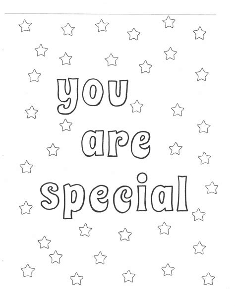 You Are Special Coloring Page Etsy