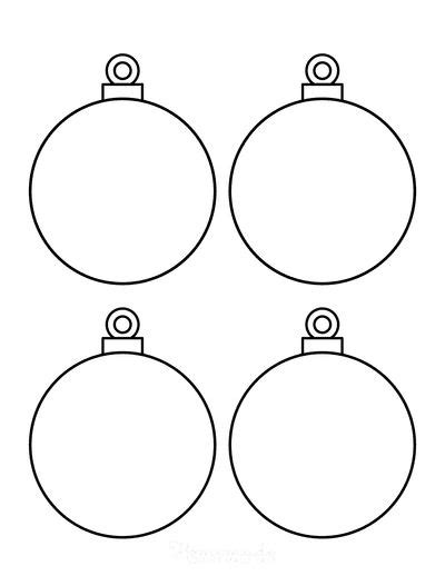 Printable Christmas Ornaments Coloring Pages And Blank Templates