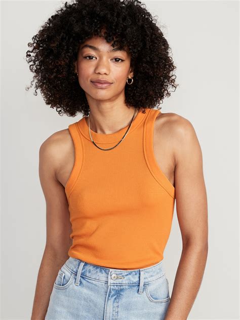 fitted rib knit tank top for women old navy