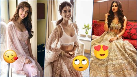 Disha Patani In Calvin Klein Sports Bra And Lehenga Is A Diwali Disaster Try Other Hot N Sexy