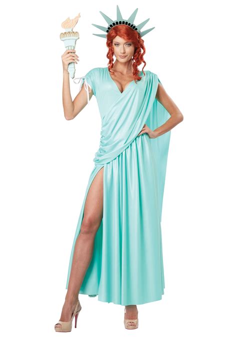 Womens Lady Liberty Costume Patriotic Outfits