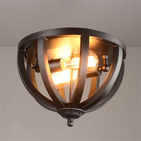 Fixture type / ceiling flush mount. Black Industrial Ceiling Light Fixture Wrought iron 2 ...