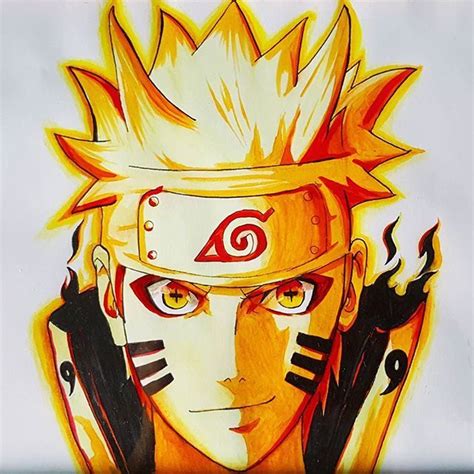 Narutos Six Paths Sage Mode Naruto Drawing Narutoshippuden Copic
