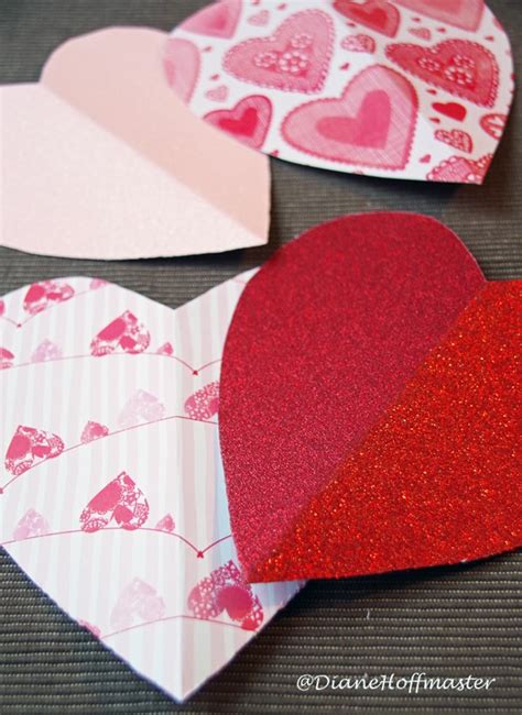 Easy Valentines Day Craft Idea 3d Paper Hearts Suburbia Unwrapped