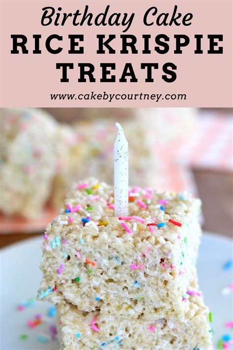 Birthday Cake Rice Krispie Treats Cake By Courtney