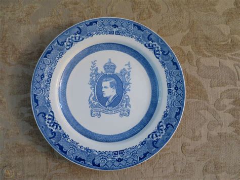Blue Willow Spode Copeland Plate May 1937 Coronation Of King Edward