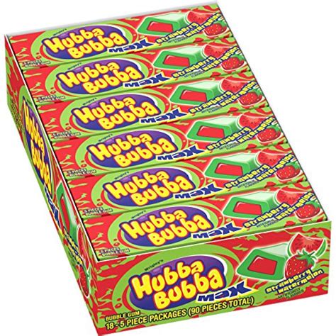 Bubblicious Watermelon Wave Bubble Gum 18 Packs 5ct Per Pack Arodai