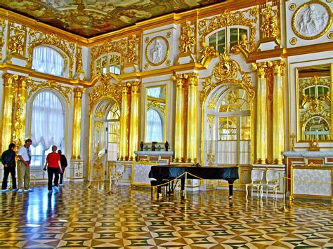 Grand Piano In Ballroom Of Catherines Palace In Pushkin Russia