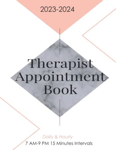 2023 2024 Therapist Appointment Book Vertical Weekly Planner Monday To Sunday 7 Am To 9 Pm