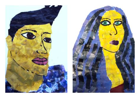 Paper Mosaic Portraits Art Lessons Middle School Art Lesson Plans High School Art Lessons