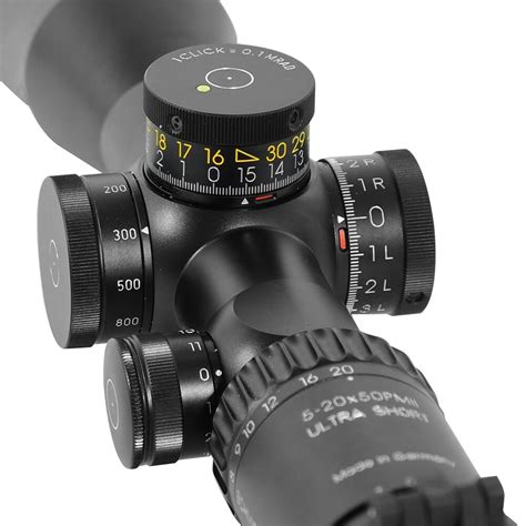Schmidt Bender Pm Ii 5 20x50 Ultra Short Dt Ii P4fl 1 Mrad Riflescope