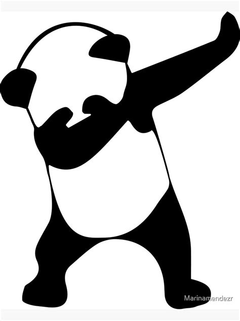 Panda Dab Art Print By Marinamendezr Redbubble