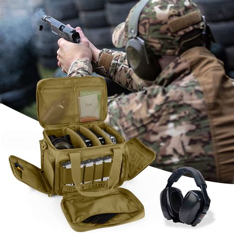 Buy Dsleaf Tactical Gun Range Bag For 4 Handguns Pistol Shooting Range