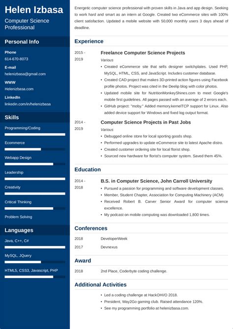 Undergraduate cv template undergraduate resume template. Internship Resume Examples—Template & 25+ Writing Tips
