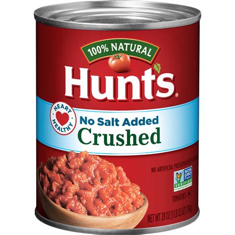 Hunts Crushed Tomatoes No Salt Added 28 Oz Can Walmart Inventory