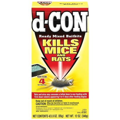 Shop D Con 4 Pack Indoor Rodent Poison Bait For House Mice At