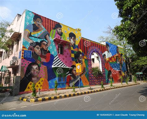 Street Art In Lodhi Colony Delhi India Editorial Stock Image Image Of