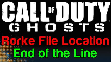 Cod Ghosts End Of The Line Rorke File Location Call Of Duty Ghosts