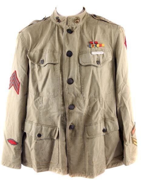 Wwi Usmc Uniform 5th Marine Tropical Tunic Lot 2056