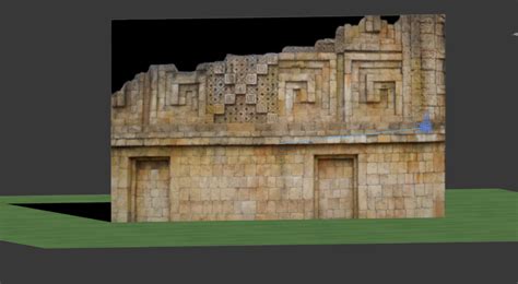 3d Historical Aztec Stone Wall