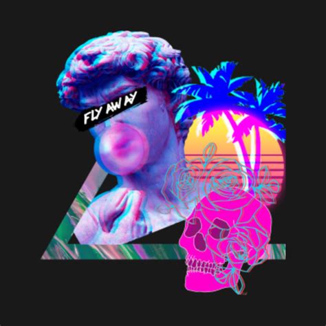 Aesthetic Vaporwave Fly Away Retro Synthwave 80s Synthwave Kids T