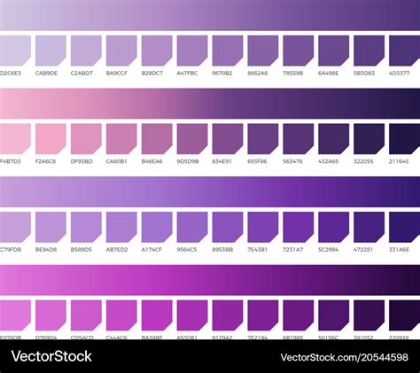 Ultra Violet Pantone Color Swatches Colors Vector Image