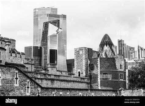 London Skyline Thames And City Life Stock Photo Alamy
