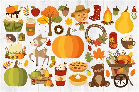 Fall Clipart Autumn Clipart Pumpkins Fall Leaves Png By