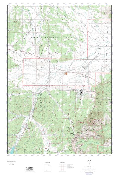 Mytopo Bryce Canyon Utah Usgs Quad Topo Map