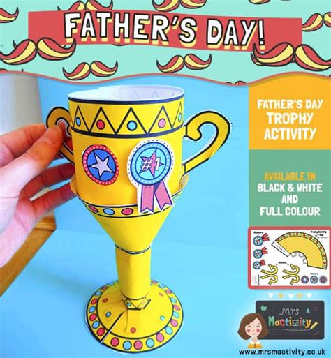Fathers Day Trophy Craft Fathers Day Crafts For Kids