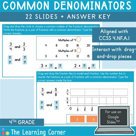 How To Find Common Denominators In Fractions