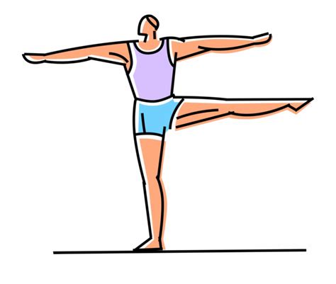 Gymnast Vector Balance Beam Clipart One Leg Balance Clip Art Library