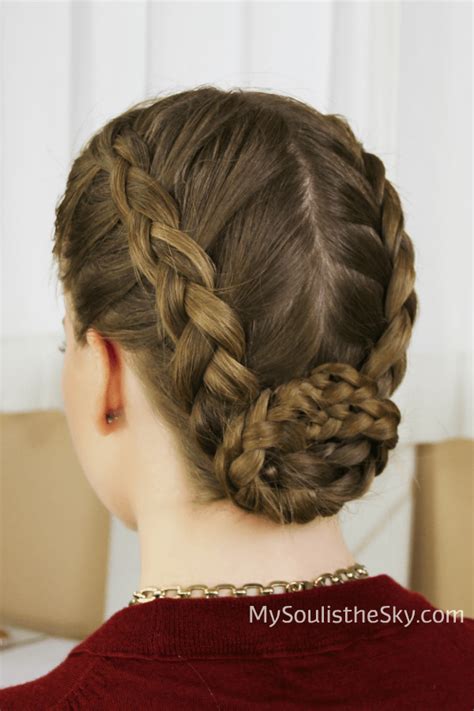 Next, braid your ponytail and secure it with an invisible elastic. Double Dutch Braided Bun