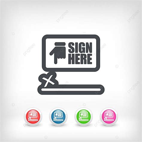 Sign On Document Icon Contract Report Attestation Vector Contract