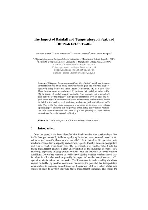 Add a bio, trivia, and more. (PDF) The Impact of Rainfall and Temperature on Peak and ...