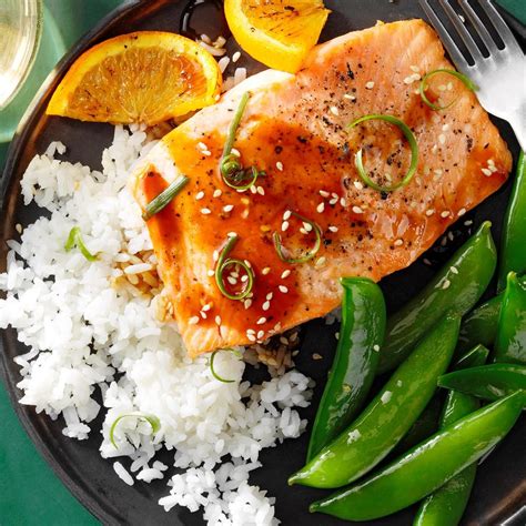 Orange Soy Salmon With Rice Recipe How To Make It