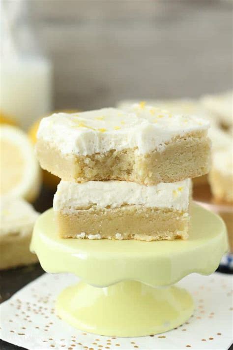 Store cake in the refrigerator. Lemon Sugar Cookie Bars - Beyond Frosting