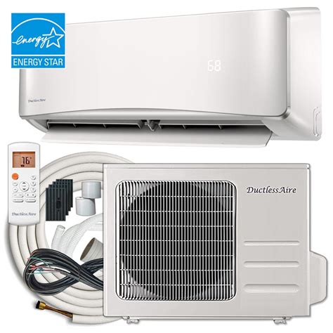 Ductlessaire Energy Star 12000 Btu 1 Ton Ductless Mini Split Air Conditioner And Heat Pump