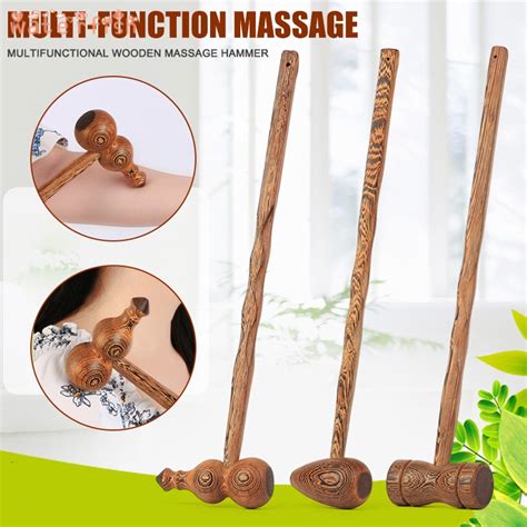 ♐ Wooden Knock Massager Hammer Back Hammer For Massage Tap Relax For Body Health Shopee