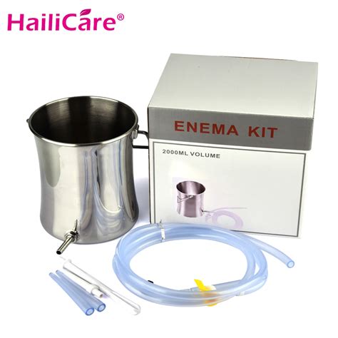 Enema Bucket Kit For Colon Cleansing With Silicone Hose Health Flusher