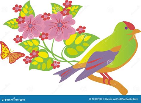 Summer Bird Stock Illustration Illustration Of Lovebird 12307923