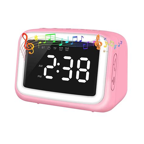 Kids Alarm Clock With Bluetooth Speaker For Bedroom Ok To Wake Alarm