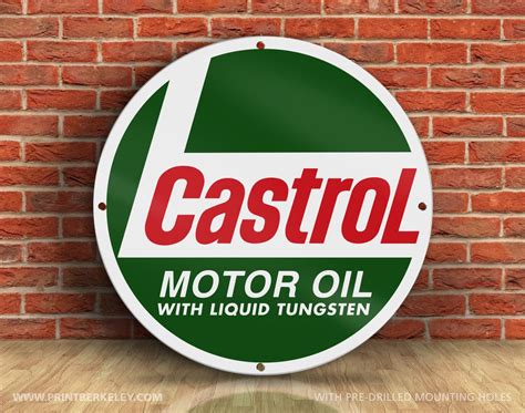 Castrol Motor Oil Petroliana Vintage Reproduction Gas Station Sign