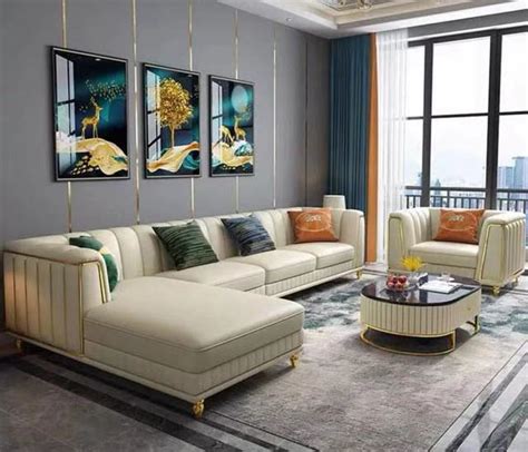 Modern New Design Italian Leather Living Room Luxury Home Furniture