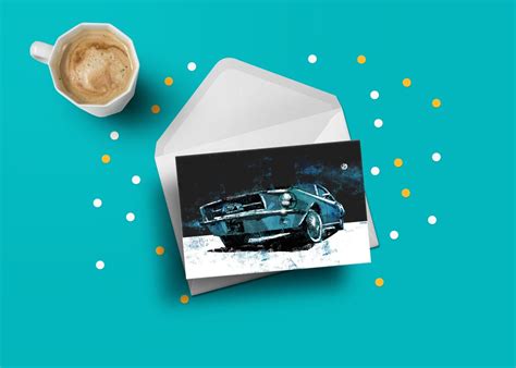 Ford Mustang Birthday Greeting Card Shelby Gt Vintage Car Etsy Uk