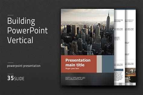 Building Powerpoint Vertical Presentation Templates Creative Market